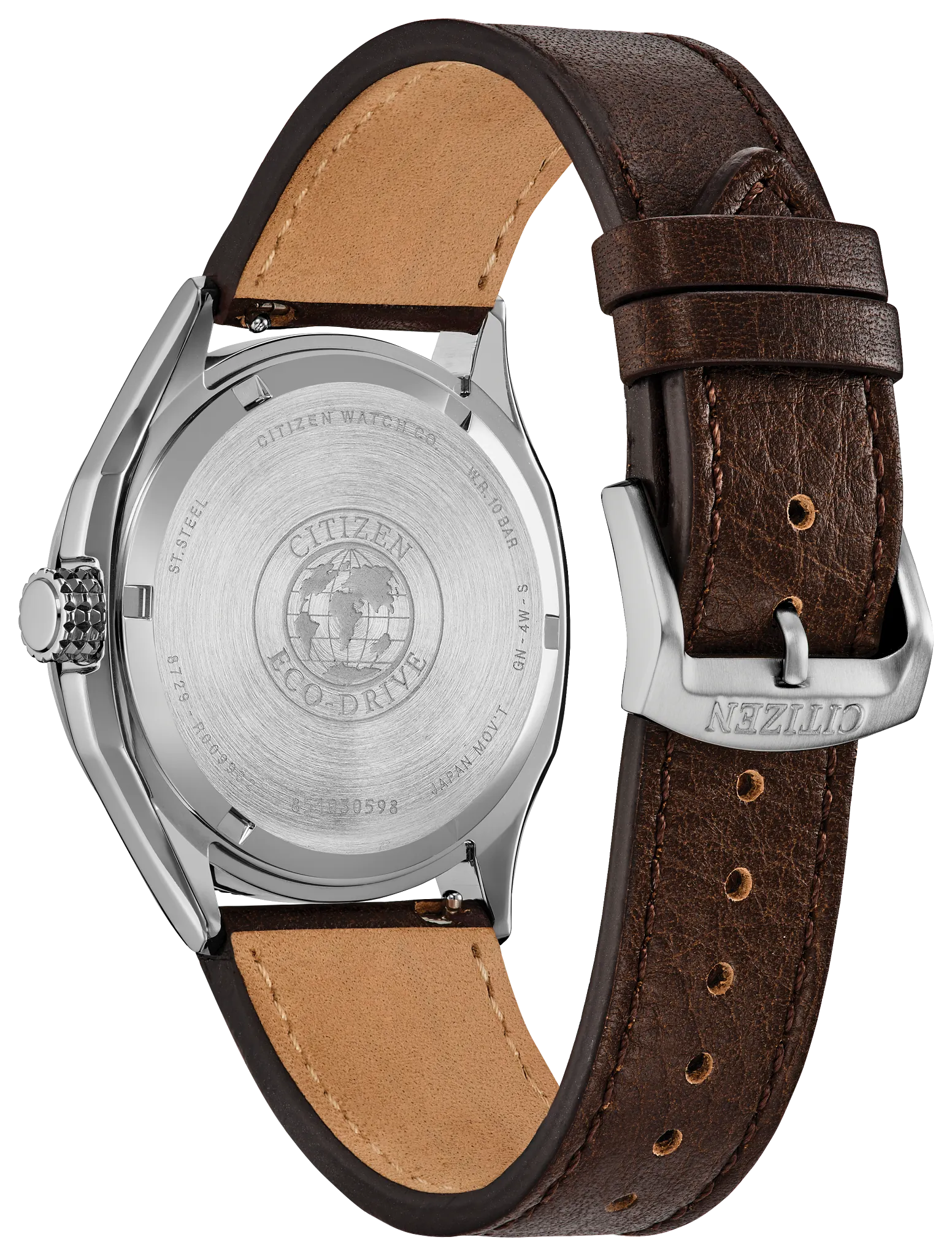 Terra Force Silver-Tone Dial Leather Strap AW1890-19B | CITIZEN